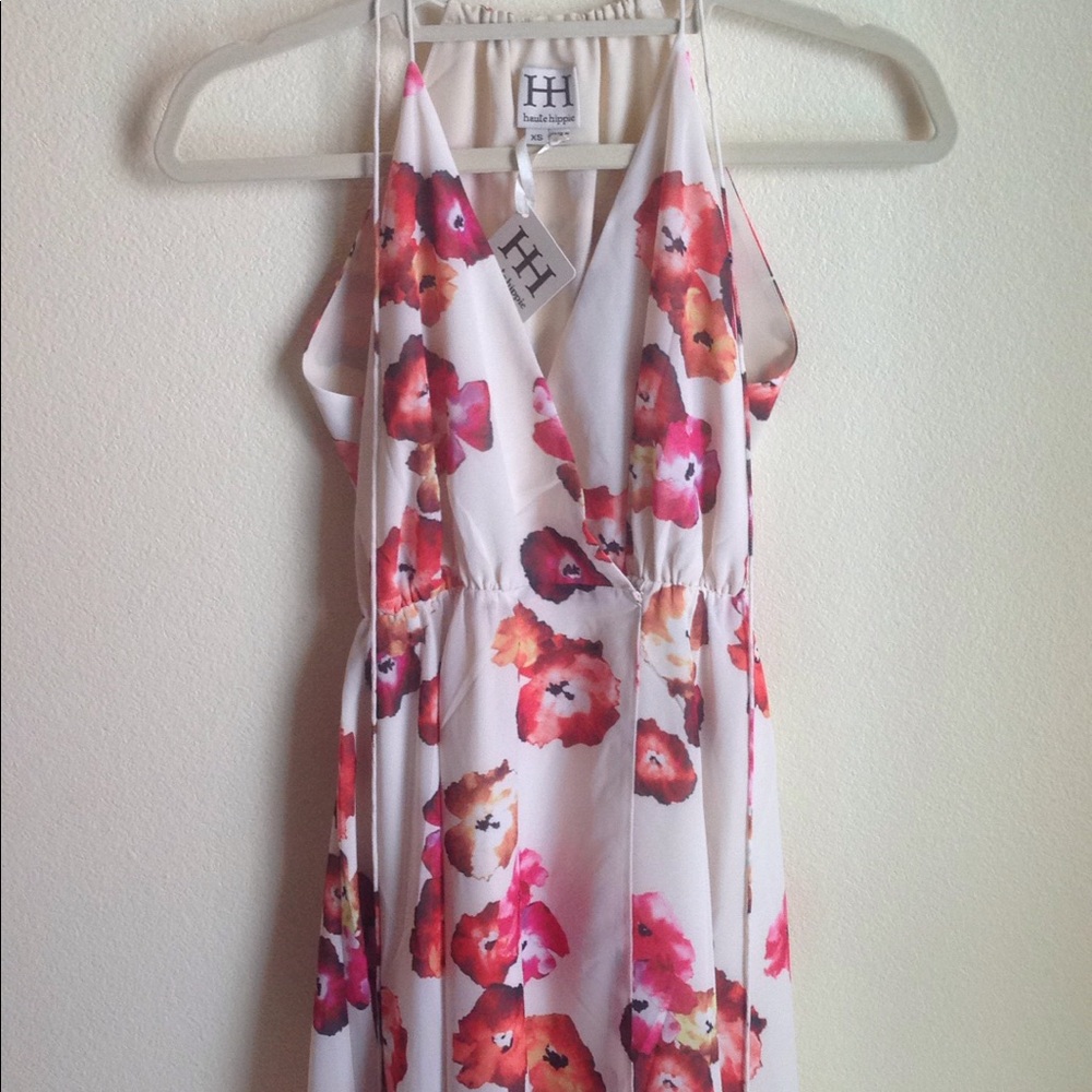 Haute Hippie Floral Print Wrap Dress XS